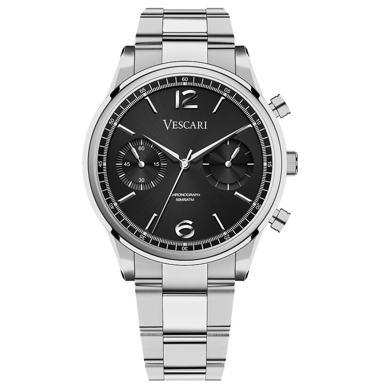 Vescari Chestor Steel Black - Steel Bracelet Horlogewatch.nl