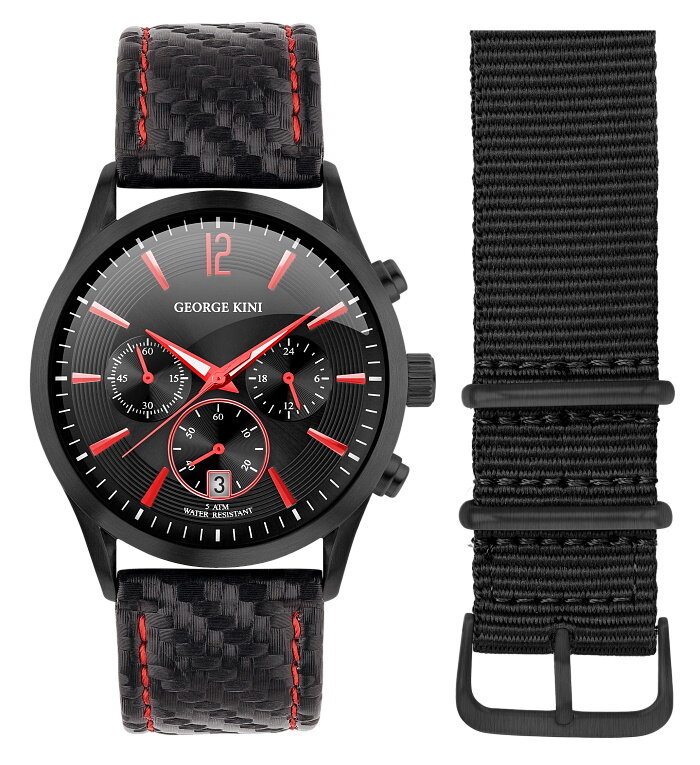 George Kini Carbon GK.41.7.1B.2RD.6.2.0 Chronograaf Horlogewatch.nl