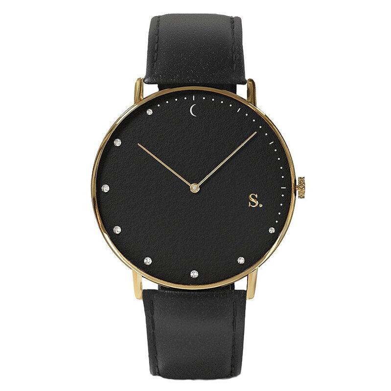 Sandell Bright Night Black Leather Horlogewatch.nl