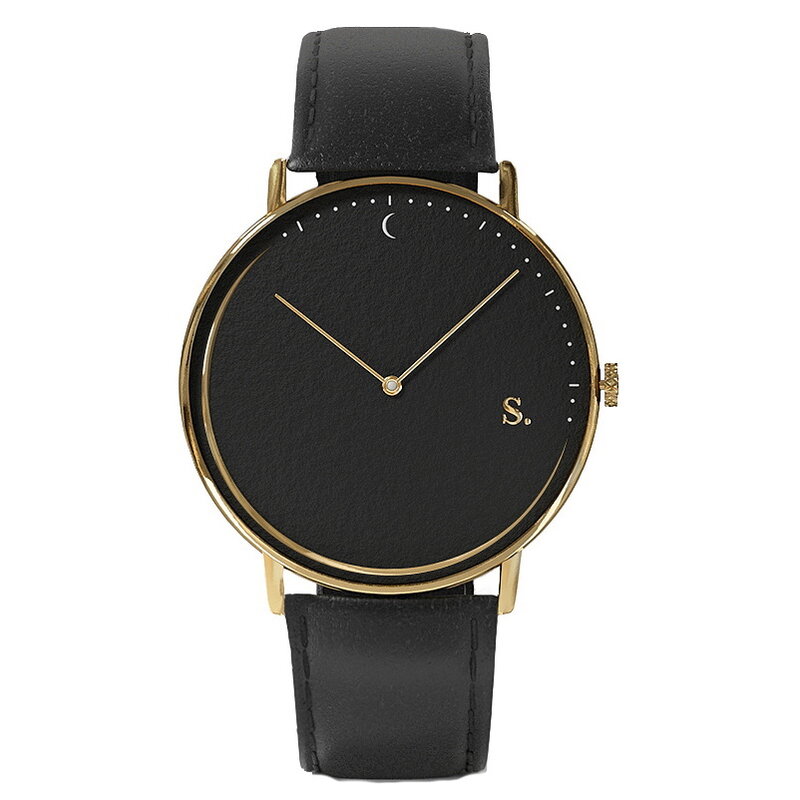 Sandell Night Signature Black Leather Horlogewatch.nl