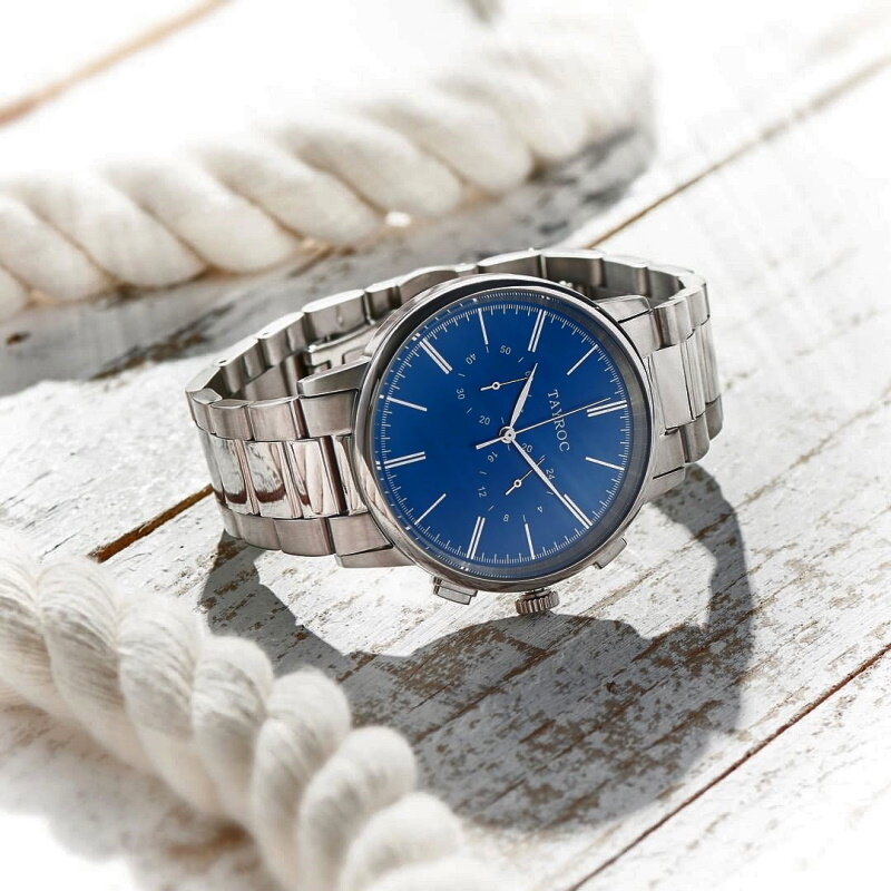 Tayroc Meridian Chrono Blue Steel 42mm Horlogewatch.nl