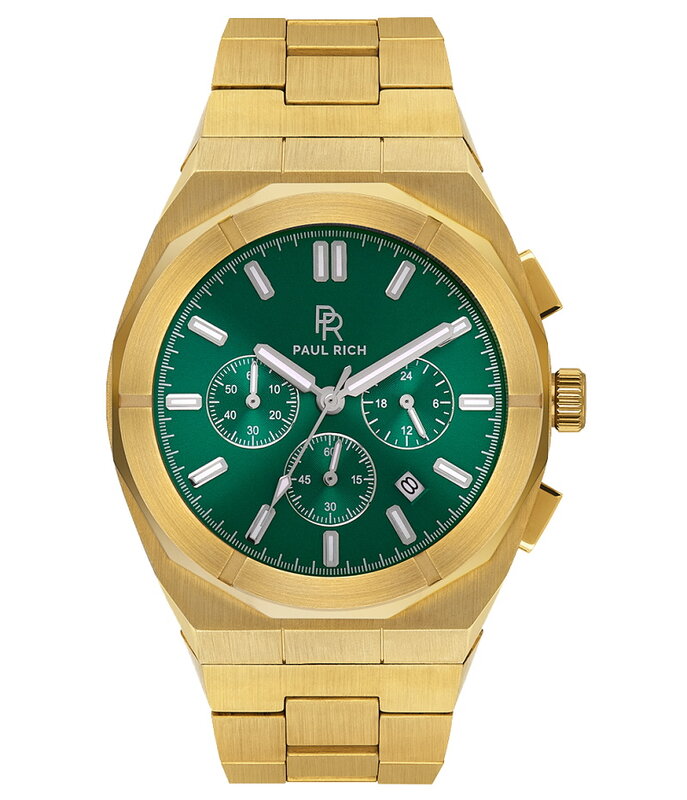 Paul Rich Motorsport Green Gold Steel Chrono Horlogewatch_image_link