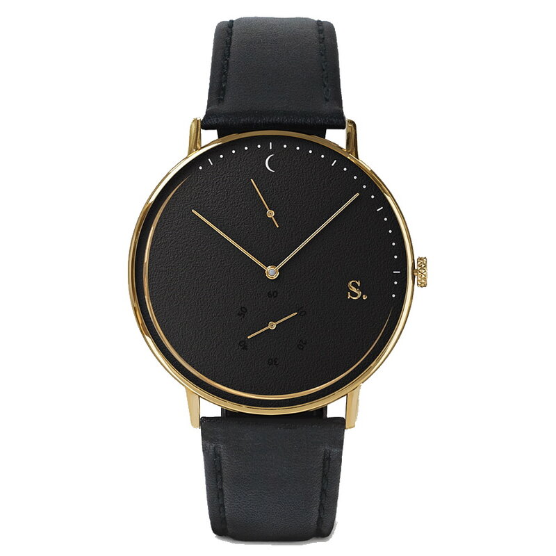 Sandell Night Plus Black Leather Horlogewatch.nl