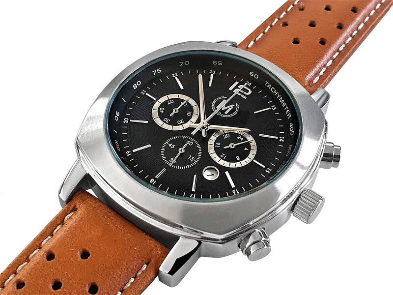 Marchand Grandsport Chronograph Tan Strap Horlogewatch.nl