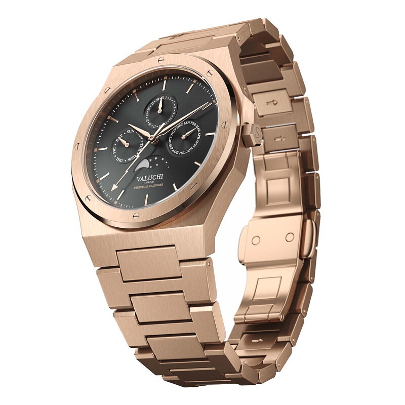 Valuchi Lunar Calendar Metal Rose Gold Horlogewatch.nl