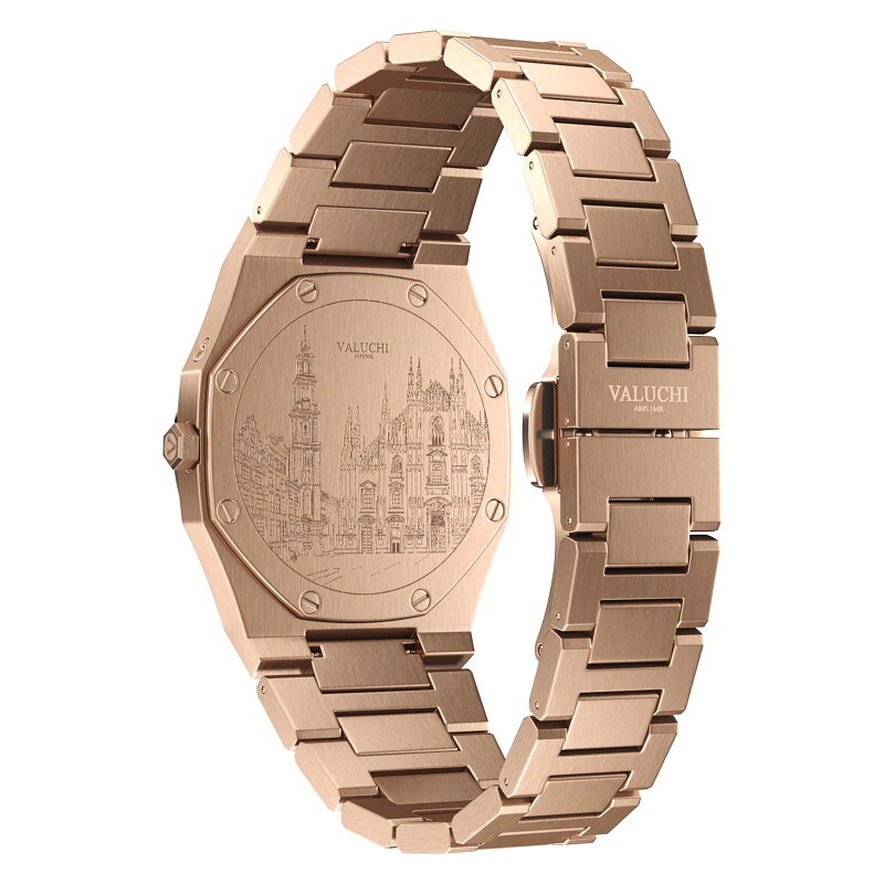 Valuchi Lunar Calendar Rose Gold Green Horlogewatch.nl