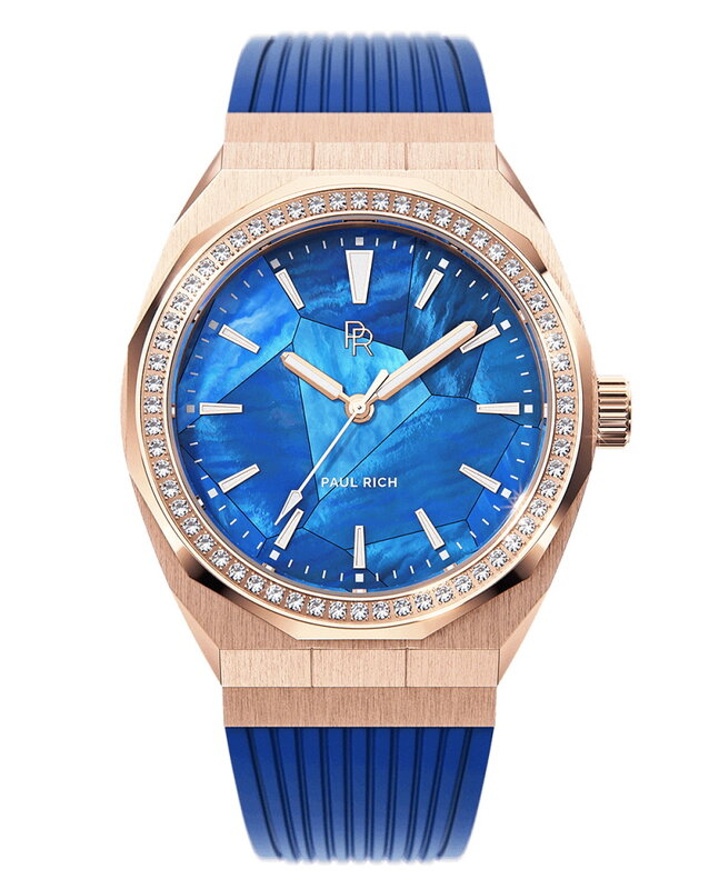 Paul Rich Heart Of The Ocean Blue Rose Gold Horlogewatch.nl