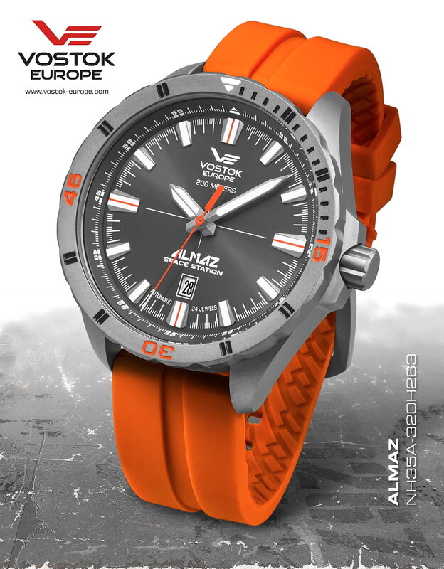 Vostok Europe Almaz Automatic Titan NH35A-320H263 Horlogewatch.nl