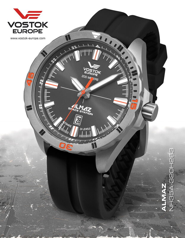 Vostok Europe Almaz Automatic Titan NH35A-320H263 Horlogewatch.nl