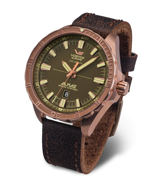 Vostok Europe Almaz Automatic Bronze NH35A-320O516 Horlogewatch.nl