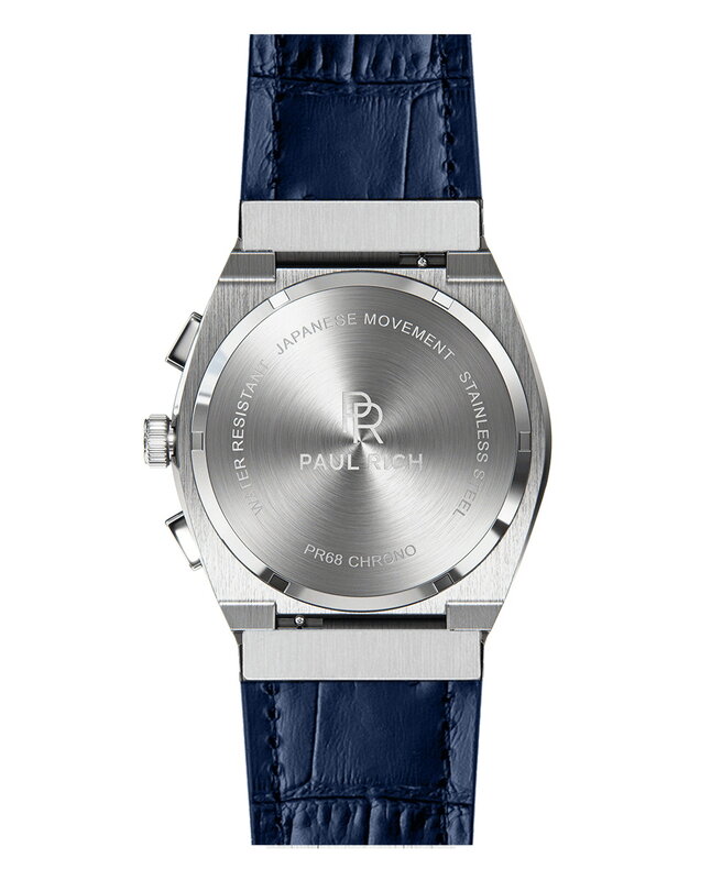 Paul Rich Motorsport Silver Blue Leather Horlogewatch.nl