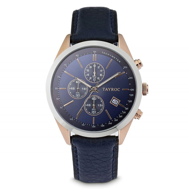 Tayroc Highlander Blue/Rose Chronograaf Horlogewatch.nl