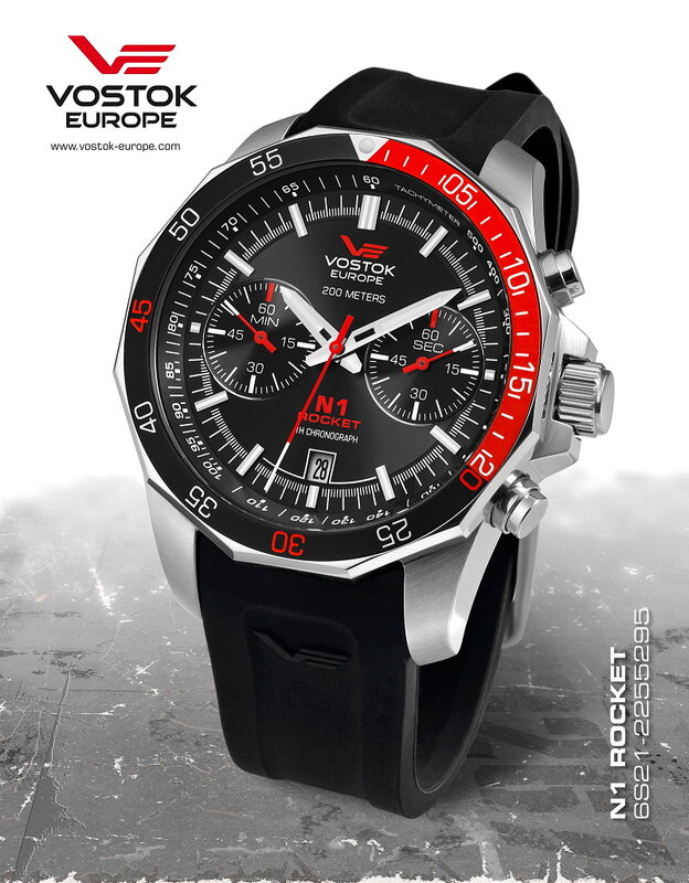 Vostok Europe Rocket N1 Chronograph Quartz 6S21-2255295 Horlogewatch.nl