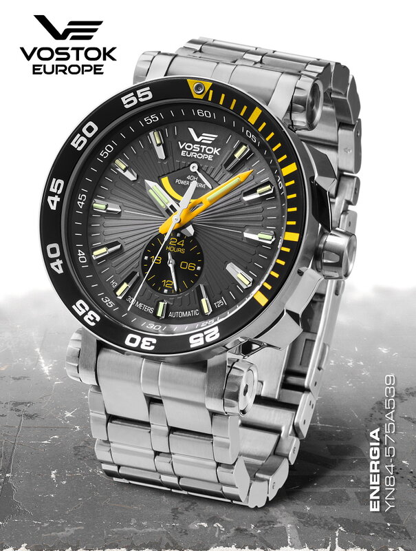 Vostok Europe Energia Rocket Automatic Power Reserve YN84-575A539-b Horlogewatch.nl