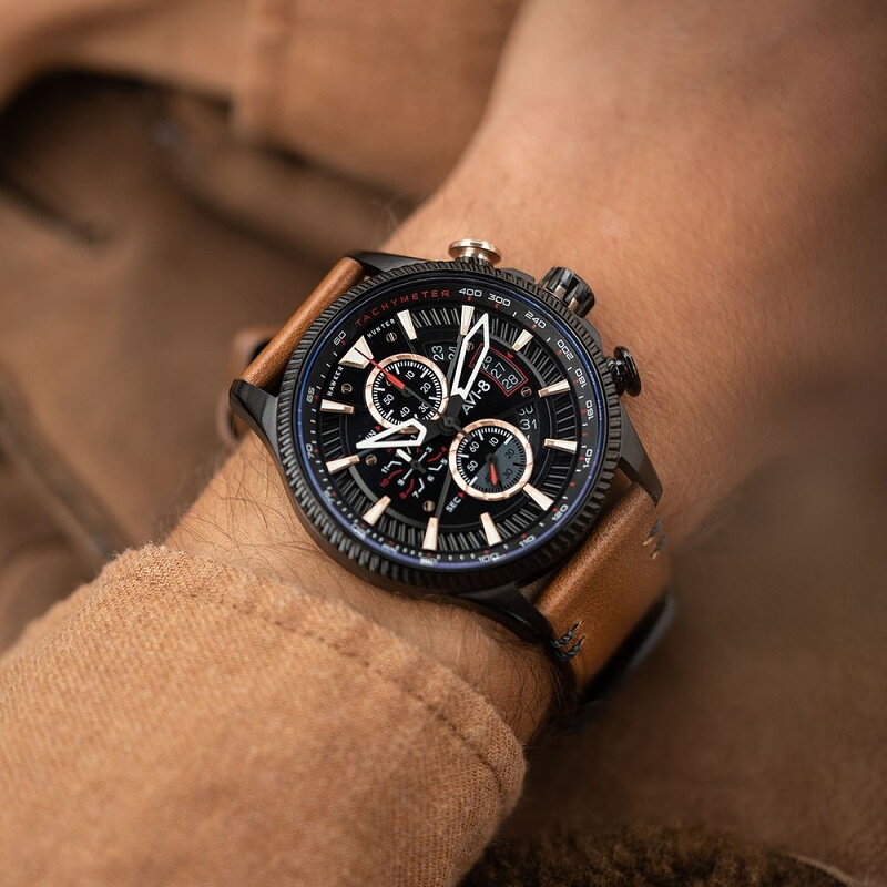 AVI-8 Hawker Hunter AV-4064-06 Avon Chronograph Desert Brown Horlogewatch.nl