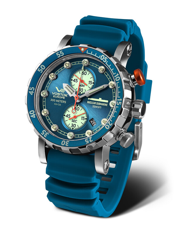 Vostok Europe SSN-571 Nuclear Submarine Chrono VK61-571A610 Horlogewatch.nl