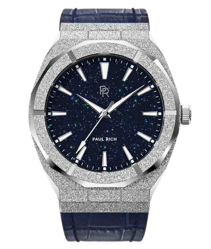 Paul Rich Frosted Star Dust Silver Leather 45 mm Horlogewatch.nl