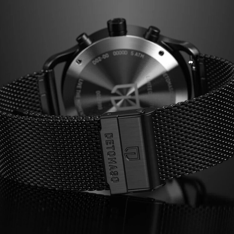 Detomaso Sorpasso Chronograph Limited Edition Velocit&agrave; Black Orange D02-23-24 Horlogewatch.nl