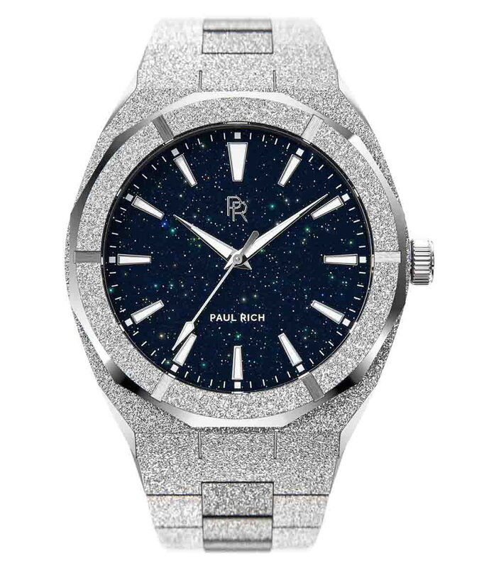 Paul Rich Frosted Star Dust Silver 45 mm Horlogewatch