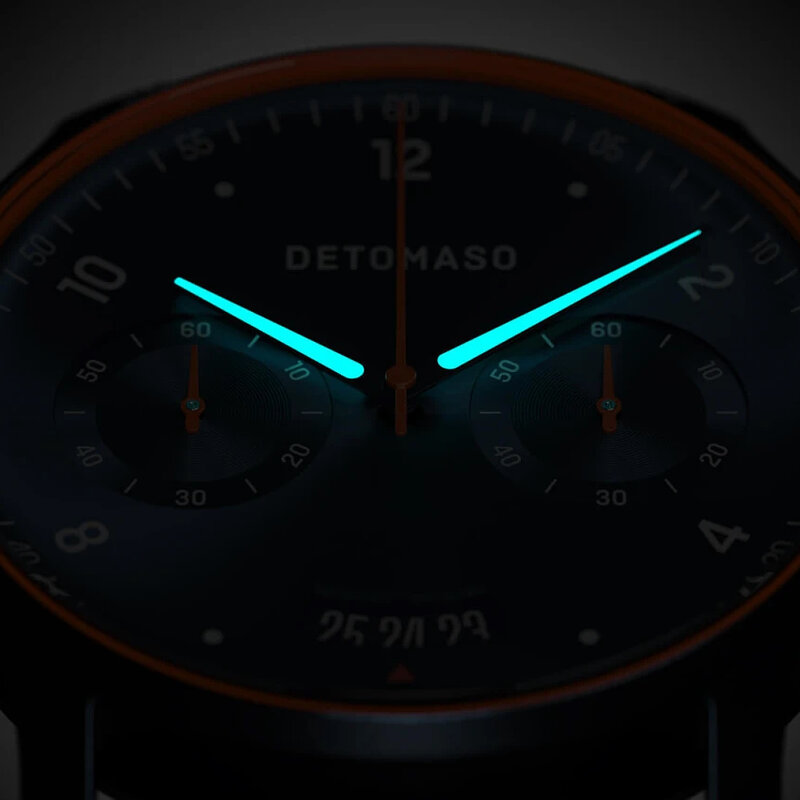 Detomaso Sorpasso Chronograph Velocit&agrave; Blue Orange D02-35-09 Horlogewatch