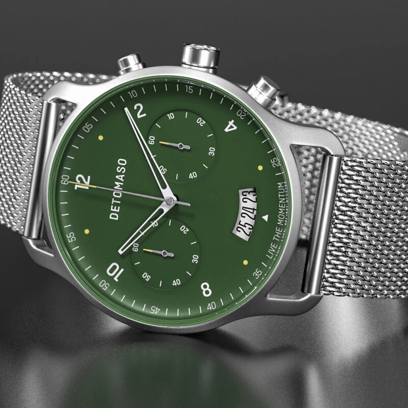 Detomaso Sorpasso Chronograph Green D02-01-06 Horlogewatch