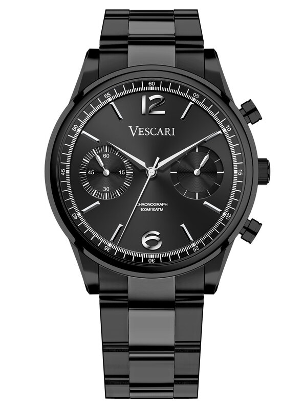 Vescari The Chestor Black Steel Steel Bracelet Horlogewatchnl image_link