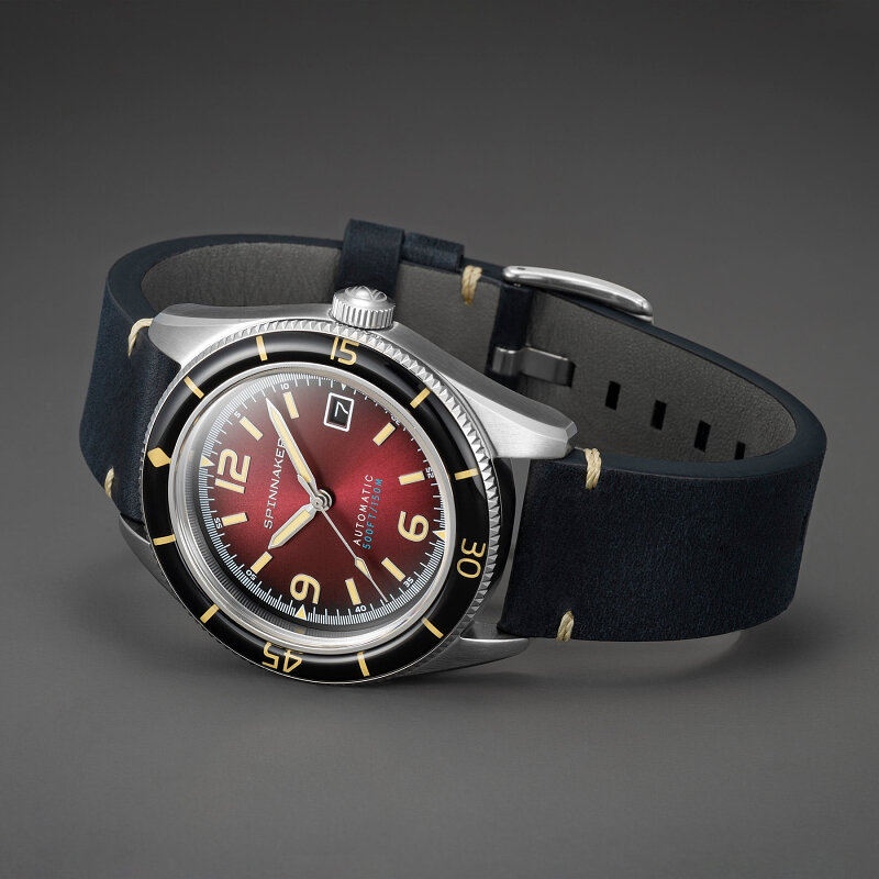 Spinnaker Fleuss SP-5055-07 Oxblood Red Horlogewatch