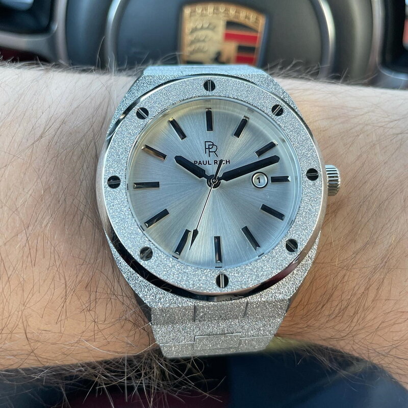 Paul Rich Frosted Apollo&#039;s Silver 45 mm Horlogewatch