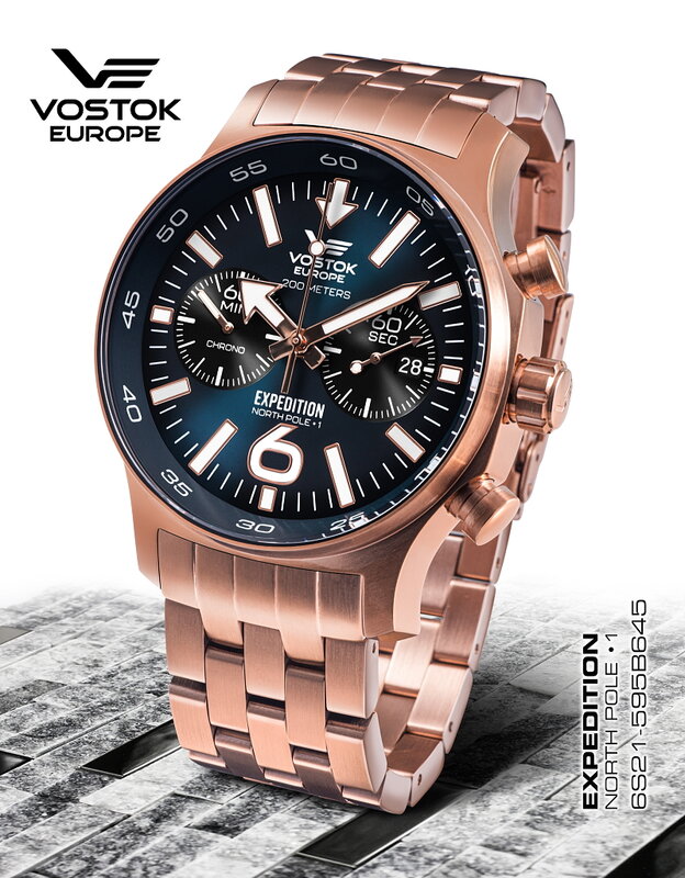 Vostok Europe Expedition North Pole 1 Chronograph 6S21-595B645B Horlogewatch