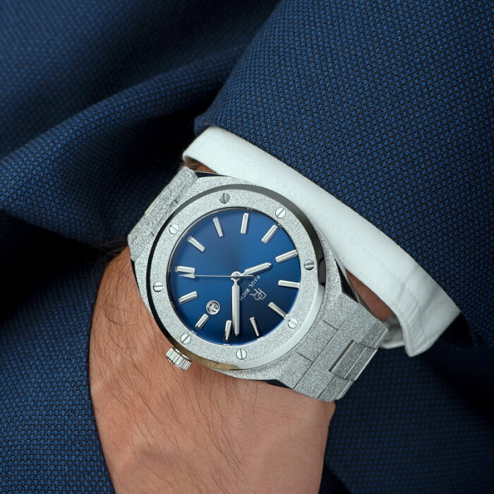 Paul Rich Frosted Barons Blue 45 mm Horlogewatch