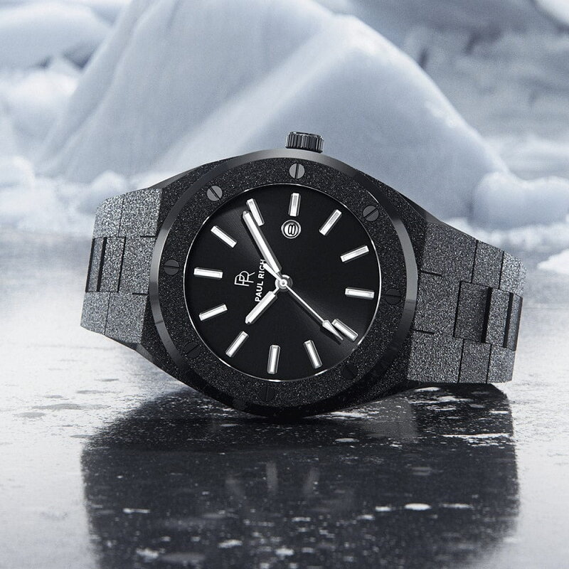 Paul Rich Frosted Barons Black 45 mm Horlogewatch