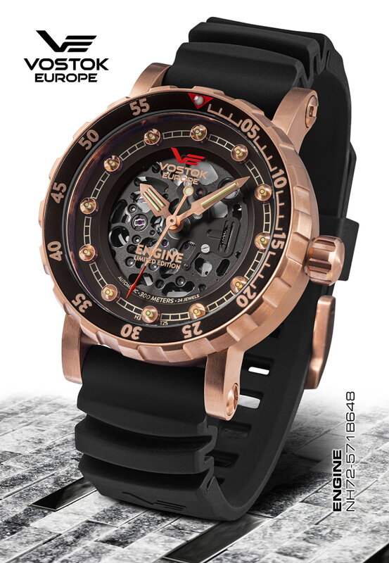 Vostok Europe Engine Skeleton Limited Edition Automatic NH72-571B648 Horlogewatch