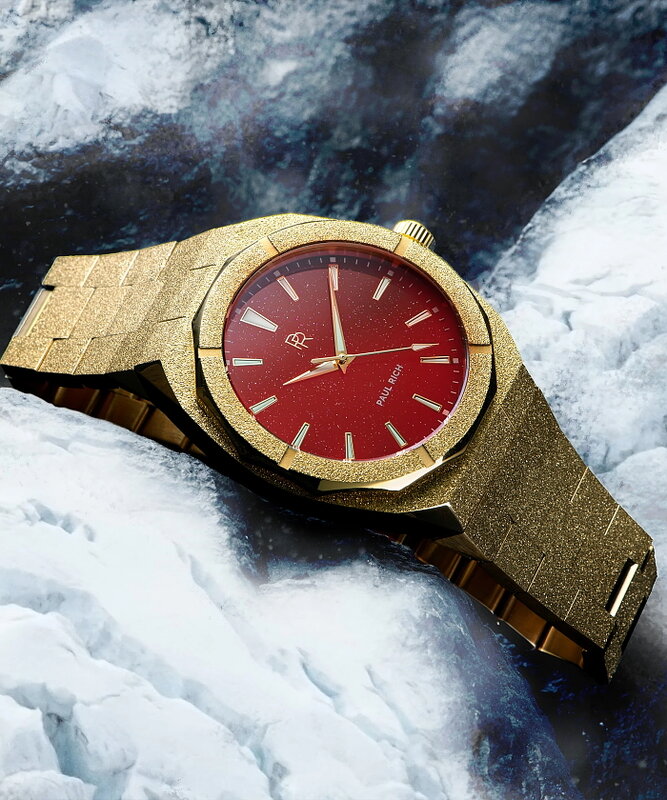 Paul Rich Frosted Star Dust Red Gold 45 mm Horlogewatch