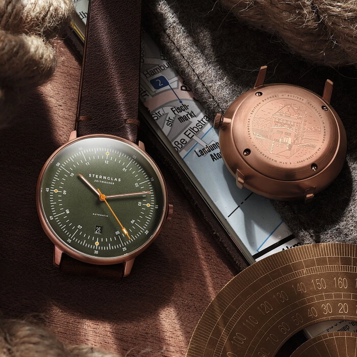 Sternglas Hamburg Automatic Limited Edition Bronze Horlogewatch