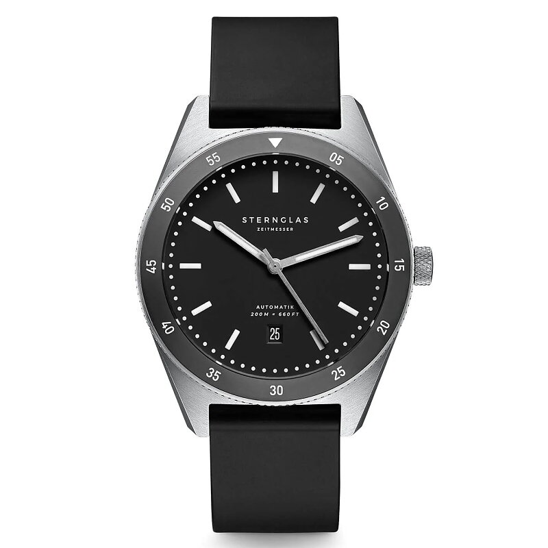 Sternglas Marus Automatic Black Rubber Horlogewatch