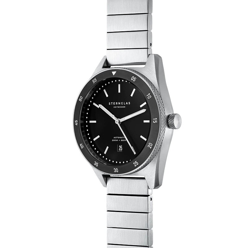 Sternglas Marus Automatic Black Block Strap Horlogewatch