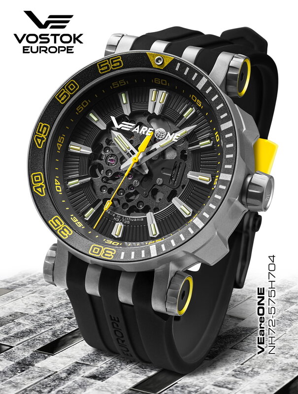 Vostok Europe VEareONE 2022 Special Edition Set D Black Yellow 575H704-D Horlogewatch