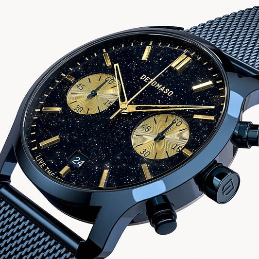 Detomaso Sorpasso Chronograph Limited Edition Stella Oro D13-02-41 Horlogewatch