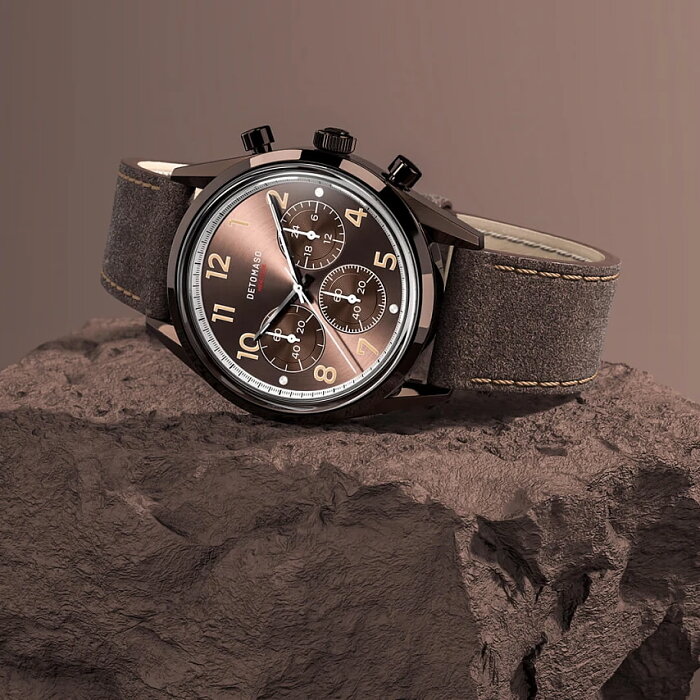 Detomaso Heritage Chronograph Espresso D12-04-63 Horlogewatch