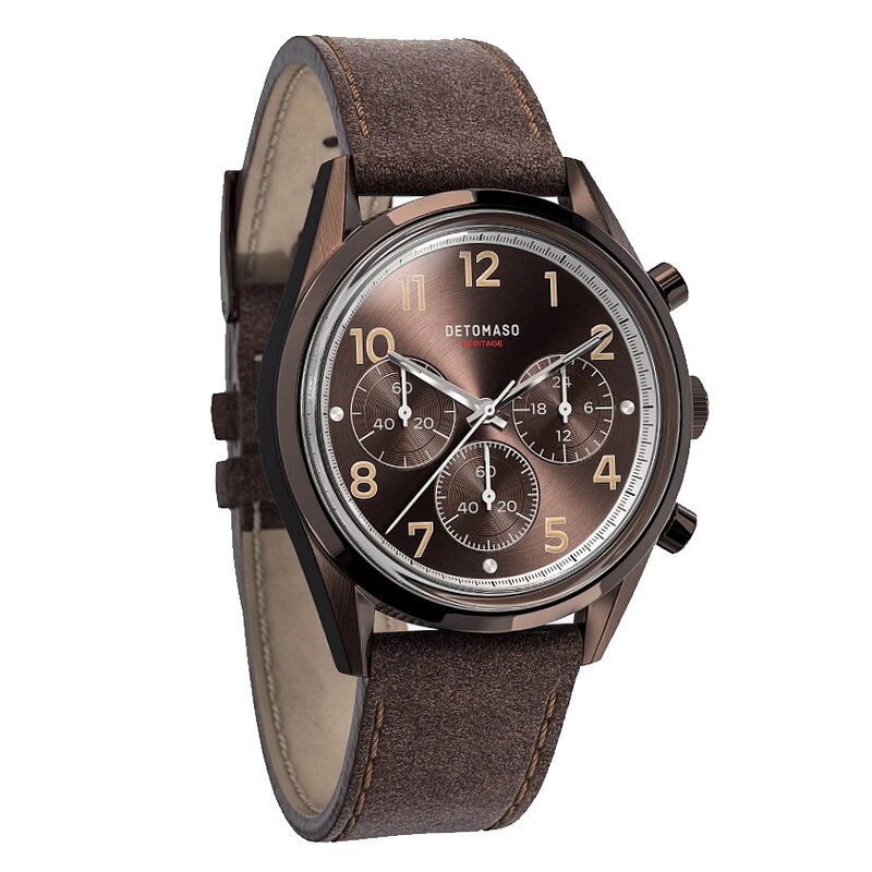 Detomaso Heritage Chronograph Espresso D12-04-63 Horlogewatch