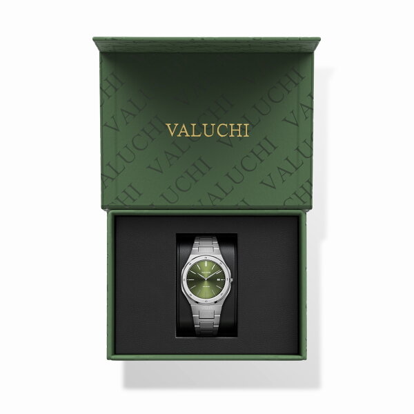 Valuchi Lunar Calendar Silver Green Horlogewatch