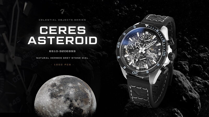 Vostok Europe Ceres Asteroid Limited Edition Chronograph 6S10-320E693 Horlogewatch