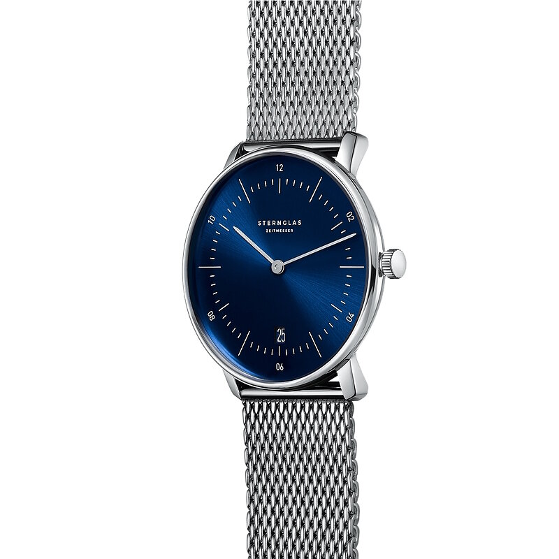 Sternglas Naos Blue Silver Mesh S01-NA06-MI04 Horlogewatch