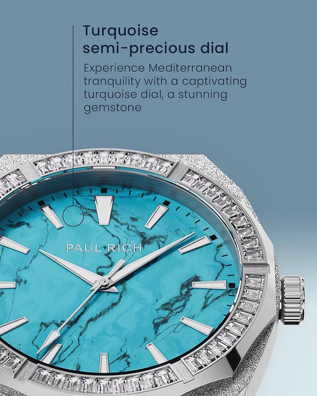 Paul Rich Frosted Star Dust Azure Dream Silver 45 mm Horlogewatch