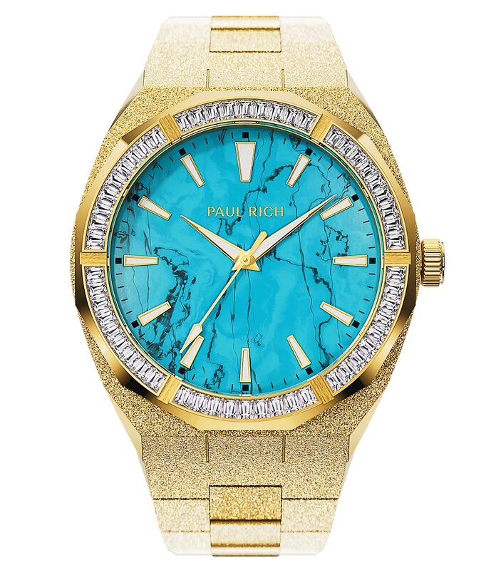 Paul Rich Frosted Star Dust Azure Dream Gold 45 mm Horlogewatch