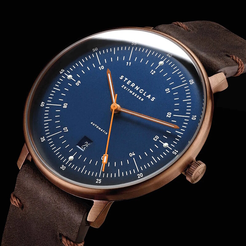 Sternglas Hamburg Dark Blue Bronze Automatic S02-HH27-MI11 Milanaise Horlogewatch