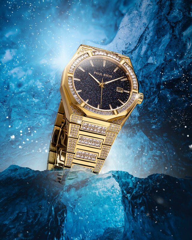 Paul Rich Iced Star Dust II Gold Limited Edition Automatic Horlogewatch