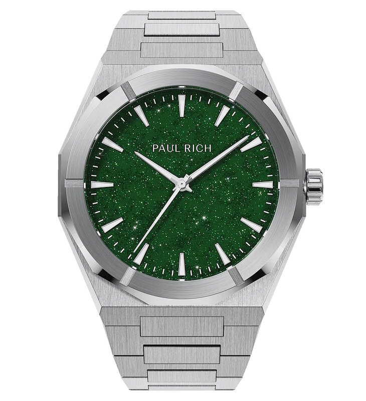 Paul Rich Star Dust II Silver Green Horlogewatch