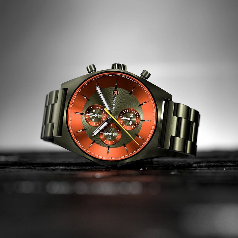 Detomaso D10 Chronograph Olive Orange D10-19-40 Horlogewatch