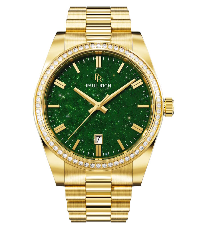 Paul Rich Legacy Gold Green Aventurine Horlogewatch